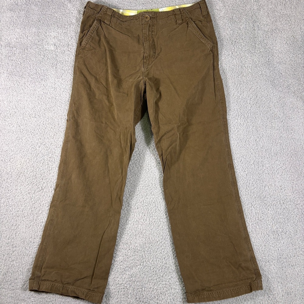 Fossil Mens Brown‎ Corduroy Pants Size 34x32 Casual Outdoor Utility